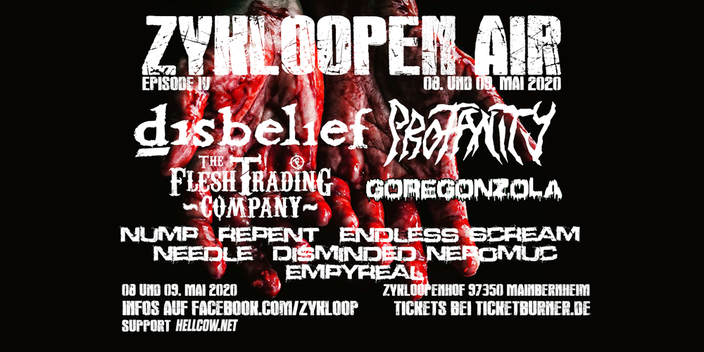 Tickets Zykloopenair, Disbelief, Profanity, The Flesh Trading Company, Goregonzola .... in Mainbernheim