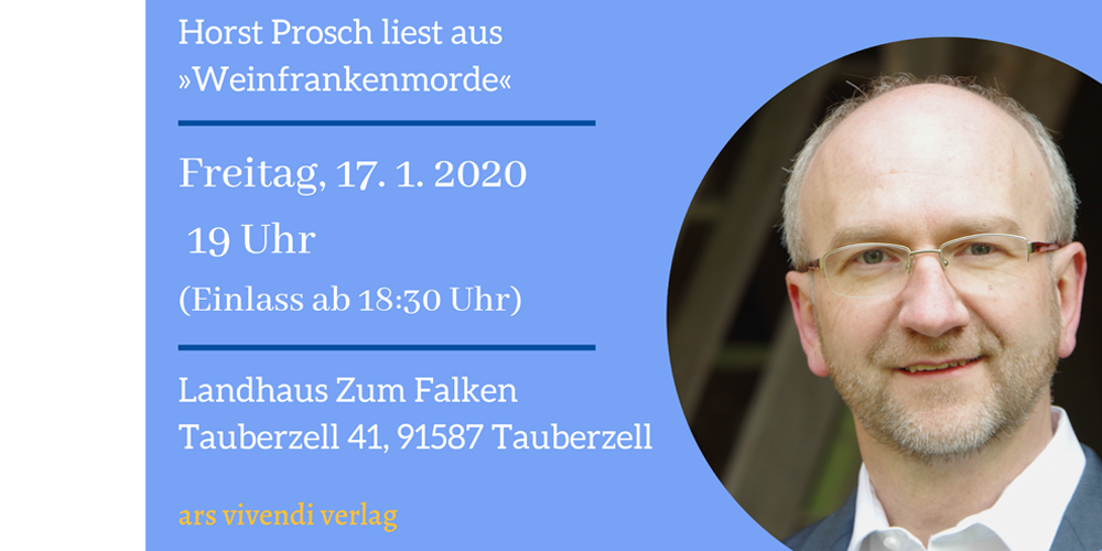 Tickets  Kulinarische Wild-Wein-Krimilesung, mit einer Krimilesung von Horst Prosch in Tauberzell