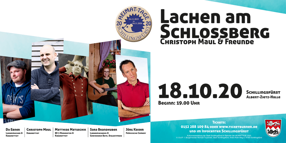 Tickets Lachen am Schlossberg - Ersatztermin für 20.10.2020, Christoph Maul und seine Freunde in Schillingsfürst
